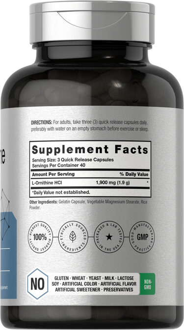 View 3 Supplement bottle with label showing 'Supplement Facts' and various certification logos.