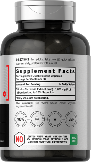 Tribulus Terrestris 1000mg por porción | 180 Cápsulas