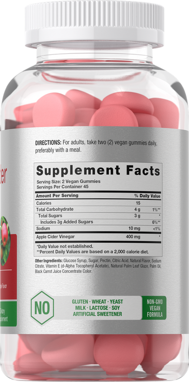 View 2 Supplement bottle with pink capsules and label details.