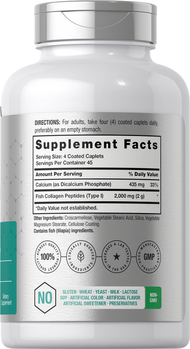 View 2 Marine Collagen Peptides 2000mg per serving | 180 Caplets