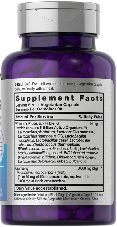 View 2 Probiotique pour Femmes avec Canneberge | 90 Capsules