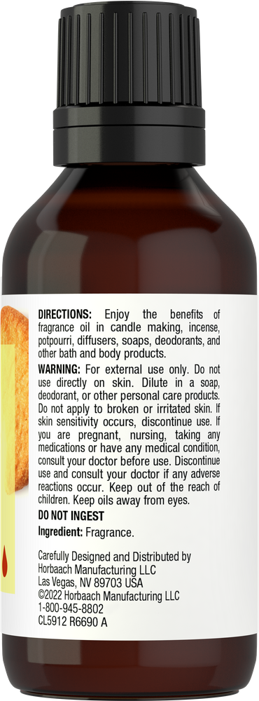 Bottle with label featuring directions and ingredient information.