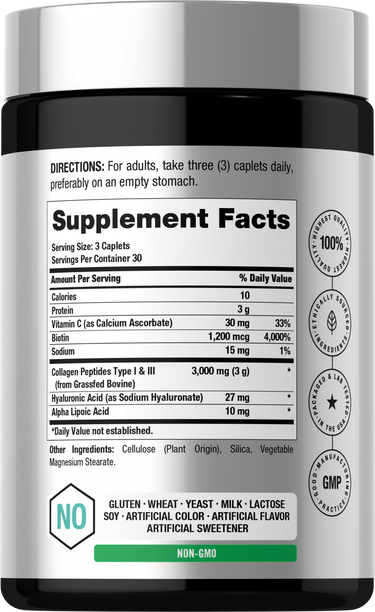 View 2 CL Collagen Complex Plus bottle containing 90 tablets.