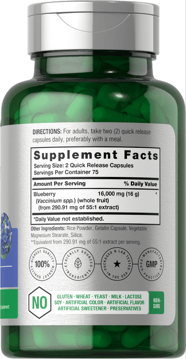 View 2 Blueberry Extract | 150 Capsules