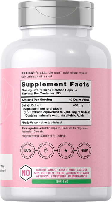 Shilajit 2000mg | 100 Cápsulas