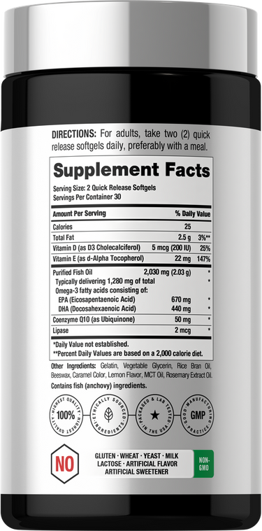 View 2 Ômega com CoQ-10 | 60 Cápsulas Gelatinosas