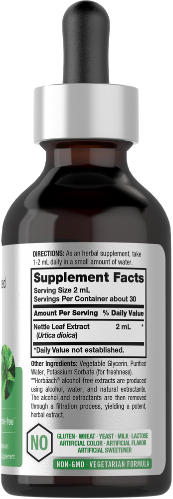 Supplement bottle with dropper labeled 'Supplement Facts' on a black background