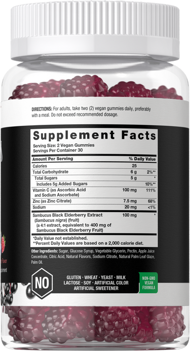 Sambucus Elderberry Negro | 60 Gominolas