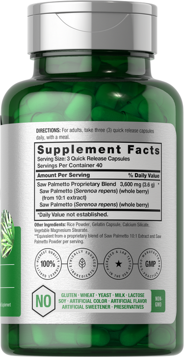 Sägepalme 3600mg pro Portion | 120 Kapseln