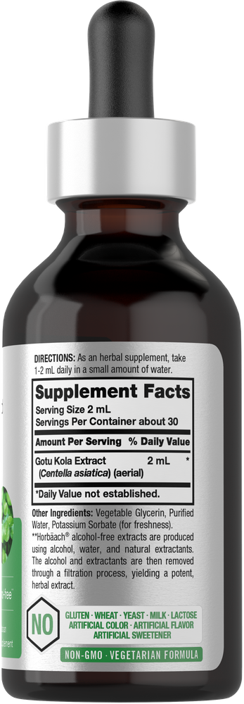View 2 Supplement bottle with dropper labeled 'Supplement Facts' on a white background