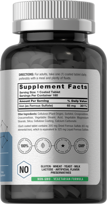 View 2 Iron Ferrous Sulfate | 180 Tablets