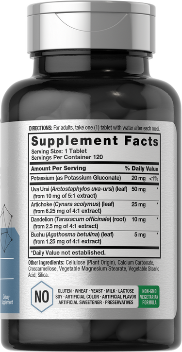 Supplement bottle with label showing detailed ingredients and dosages.