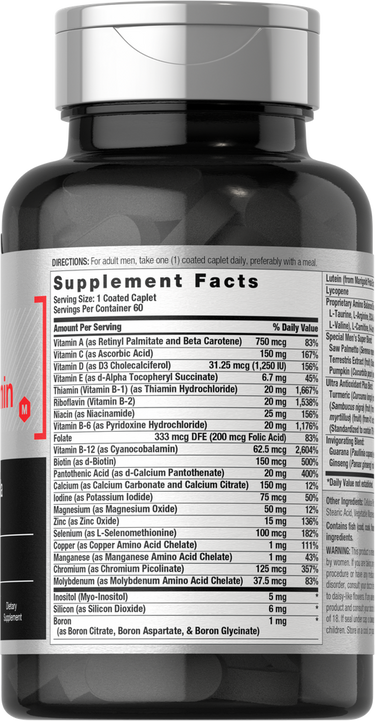 View 2 Supplement bottle with label showing 'Supplement Facts' on a white background