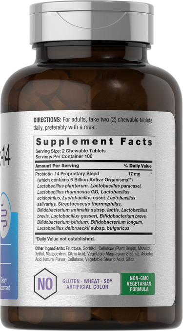 Supplement bottle with label showing 'Supplement Facts' and 'Directions' on a white background