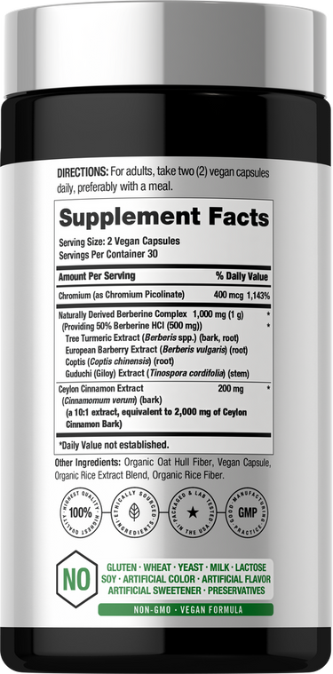 View 2 Berberine Complex Supplement | 60 Vegan Capsules