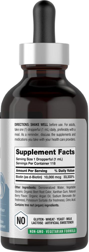 View 2 Supplement bottle with dropper cap on a white background