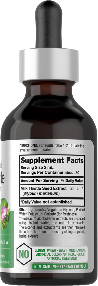 Supplement bottle with dropper labeled 'No Additives' and 'Vegetarian Formula'.