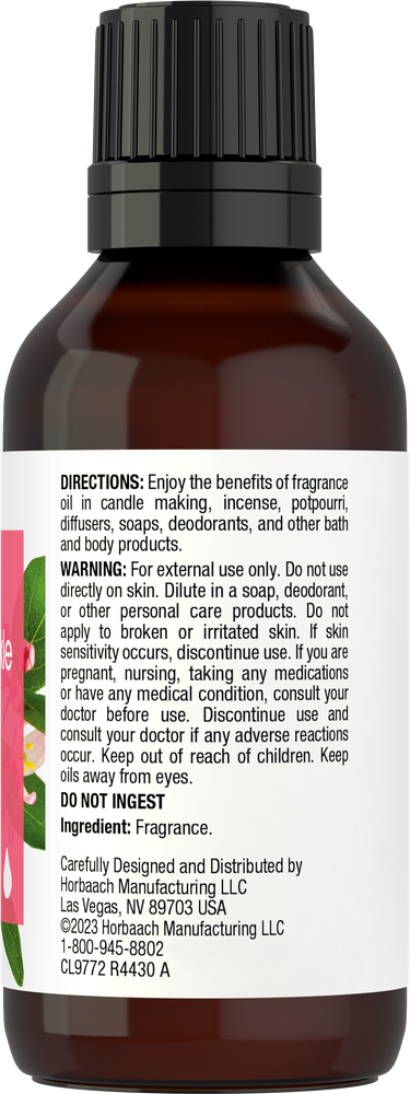 Brown bottle with black cap and label on a white background