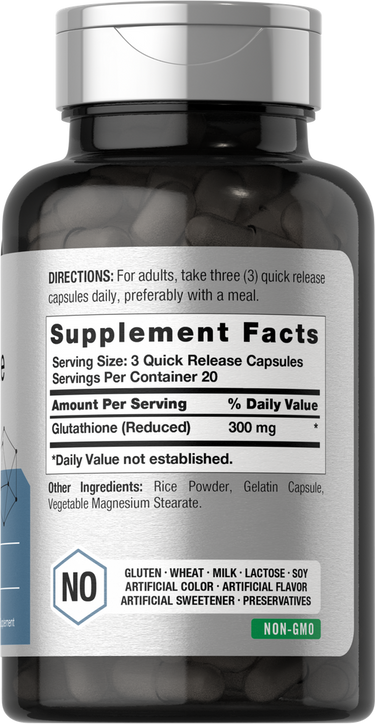 View 2 Supplement bottle with label showing supplement facts and directions.