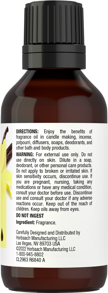 Brown bottle with black cap and label on a white background