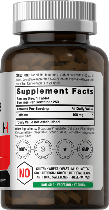 View 2 Koffeintabletten 100mg | 250 Tabletten