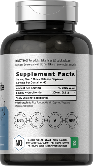 Bétaïne 1200 mg par portion | 180 Gélules