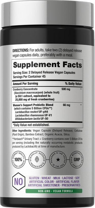 View 2 Urinary Tract Health for Women with Cranberry | 90 Capsules