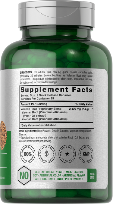 Radice di Valeriana 2400mg per porzione | 150 Capsule