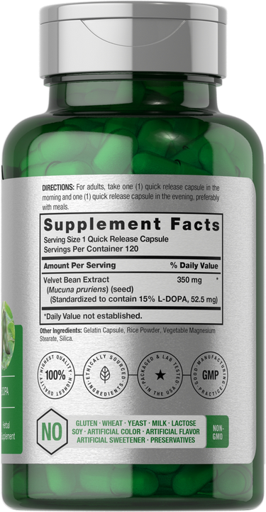 Dopa Mucuna | 120 Cápsulas