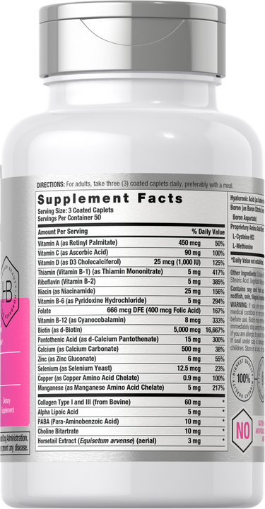 View 2 Supplement bottle with label showing 'Supplement Facts' on a white background