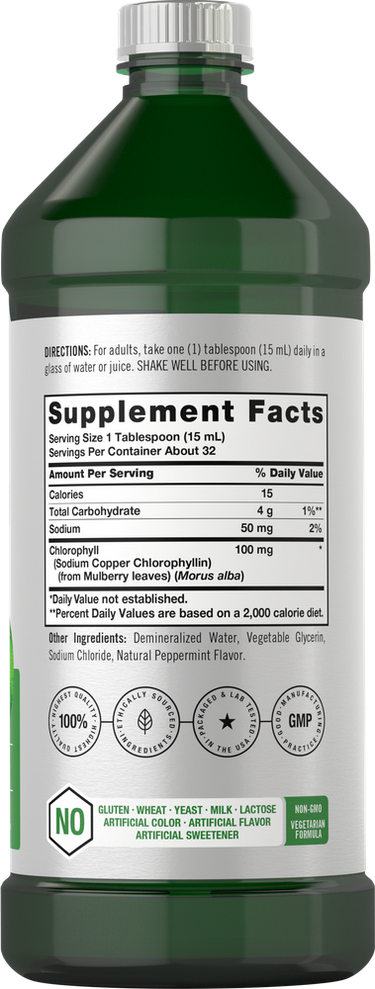 Supplement bottle with label showing supplement facts and logos.