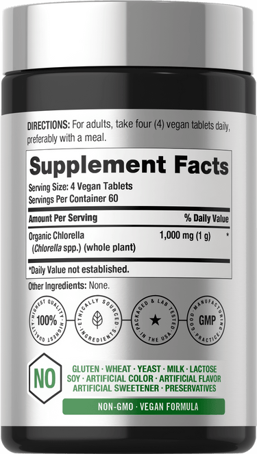 View 2 Organic Chlorella Tablets 1000mg