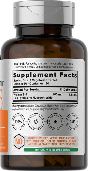 Vitamin B-6 100mg | 120 Tablets