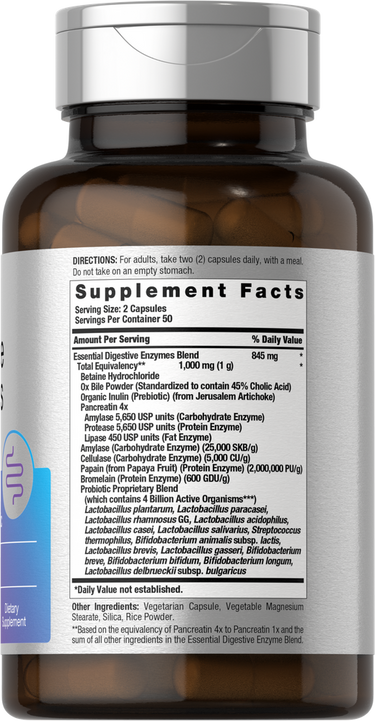 Enzymes Digestifs Essentiels | 100 Capsules