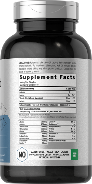 View 2 Complexe d'acides aminés 3000mg par portion | 250 Comprimés