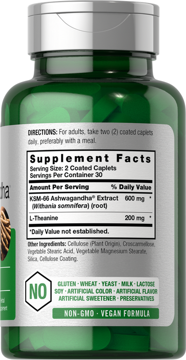 KSM-66 Ashwagandha 600mg per serving | 60 Caplets