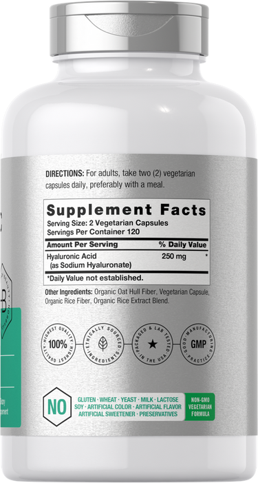 Supplement bottle with label showingDirections and Ingredients