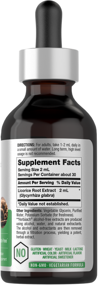View 2 Supplement bottle with dropper labeled 'Supplement Facts' on a black background
