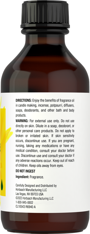 View 2 Brown glass bottle with a label on a white background