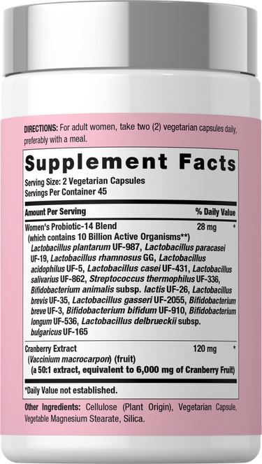 View 2 Women's Probiotic with Cranberry | 10 Billion CFU