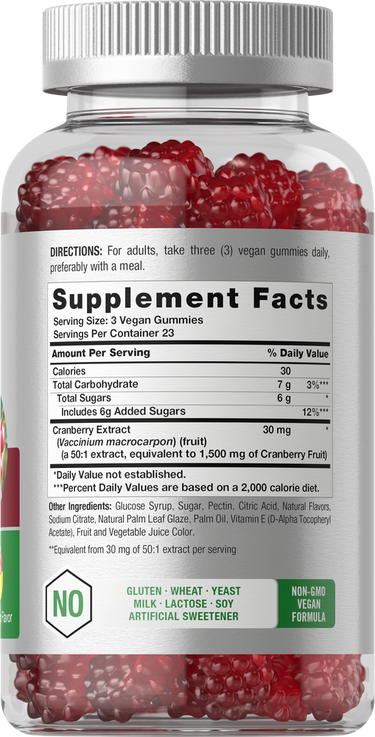 View 2 Supplement bottle with red gummies and label details.