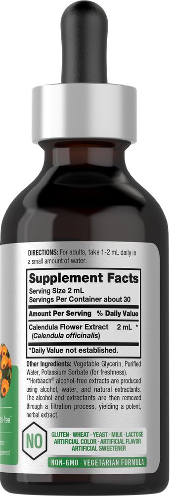 Supplement bottle with dropper cap on a white background