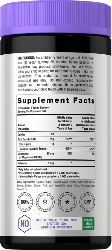 View 2 Kinder Melatonin & Magnesium | 120 Gummies