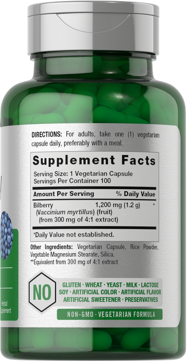 Estratto di Frutto di Mirtillo 1200mg | 100 Capsule