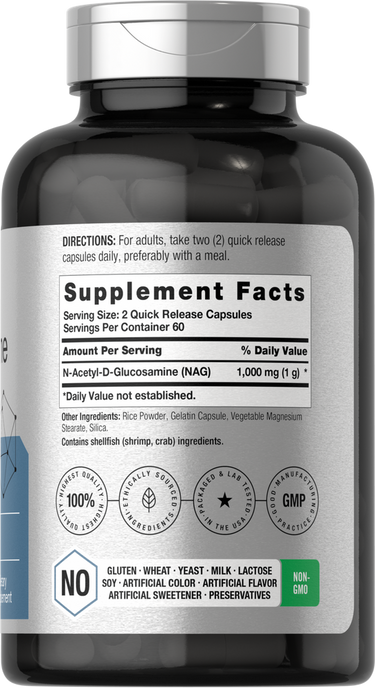 N-Acetil Glucosamina 1000mg por porción | 120 Cápsulas