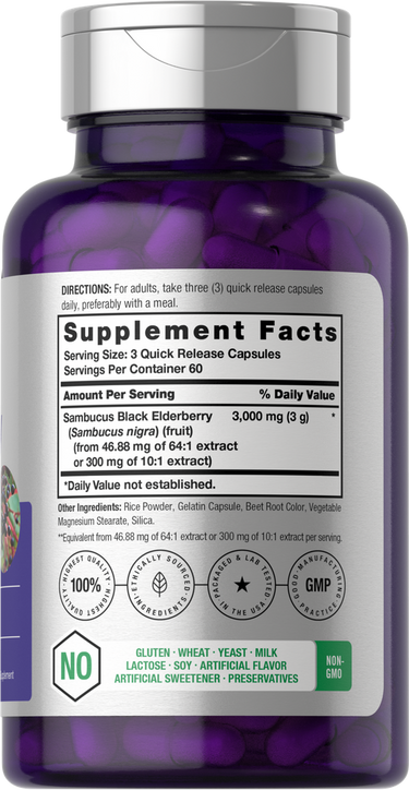 View 2 Purple supplement bottle with label