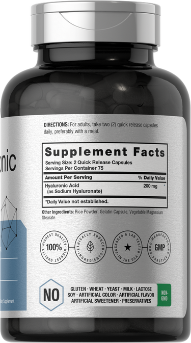 View 2 Acide Hyaluronique 200mg par portion | 150 Capsules