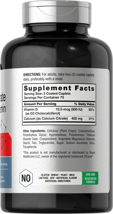 View 2 Supplement bottle with label showing 'Supplement Facts' and 'Directions' on a white background