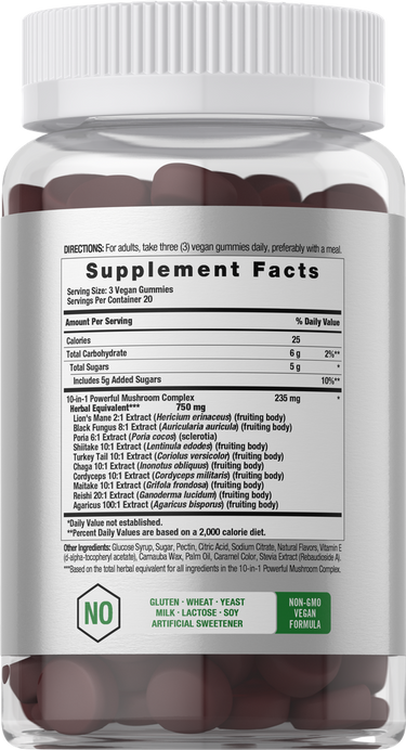 View 2 Lions Mane Supplement | 60 Gummies