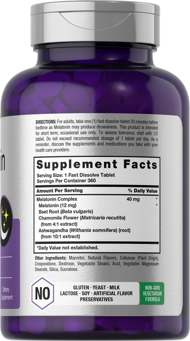 Melatonin 40mg | 360 Tablets